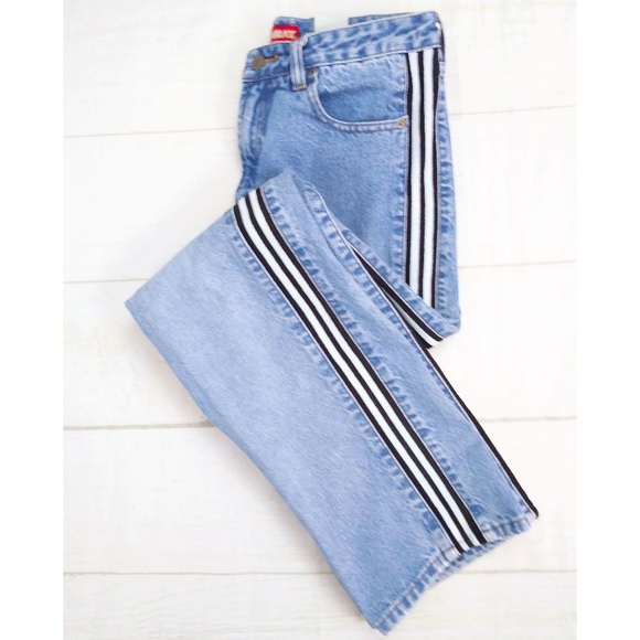 UNIONBAY Denim - Vintage Unionbay High Point Waisted Striped Jeans